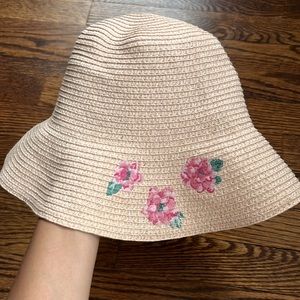 Girls Janie and Jack Sun straw Hat Size 4-5